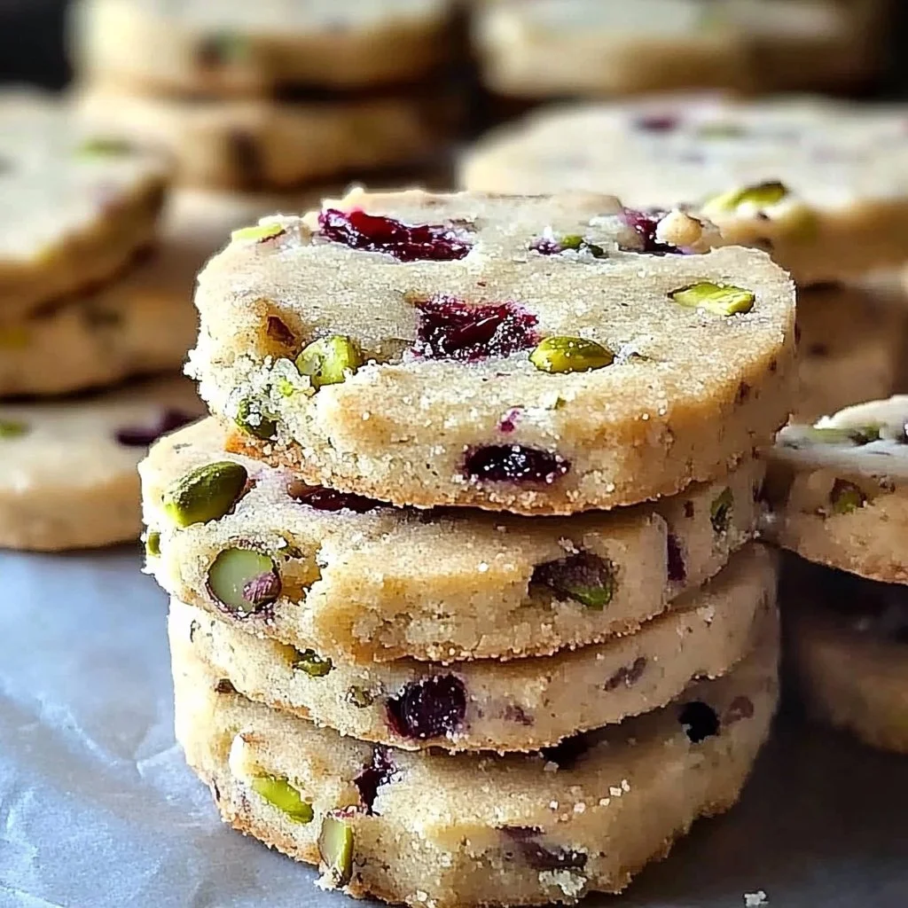 Pistachio Shortbread Cookies