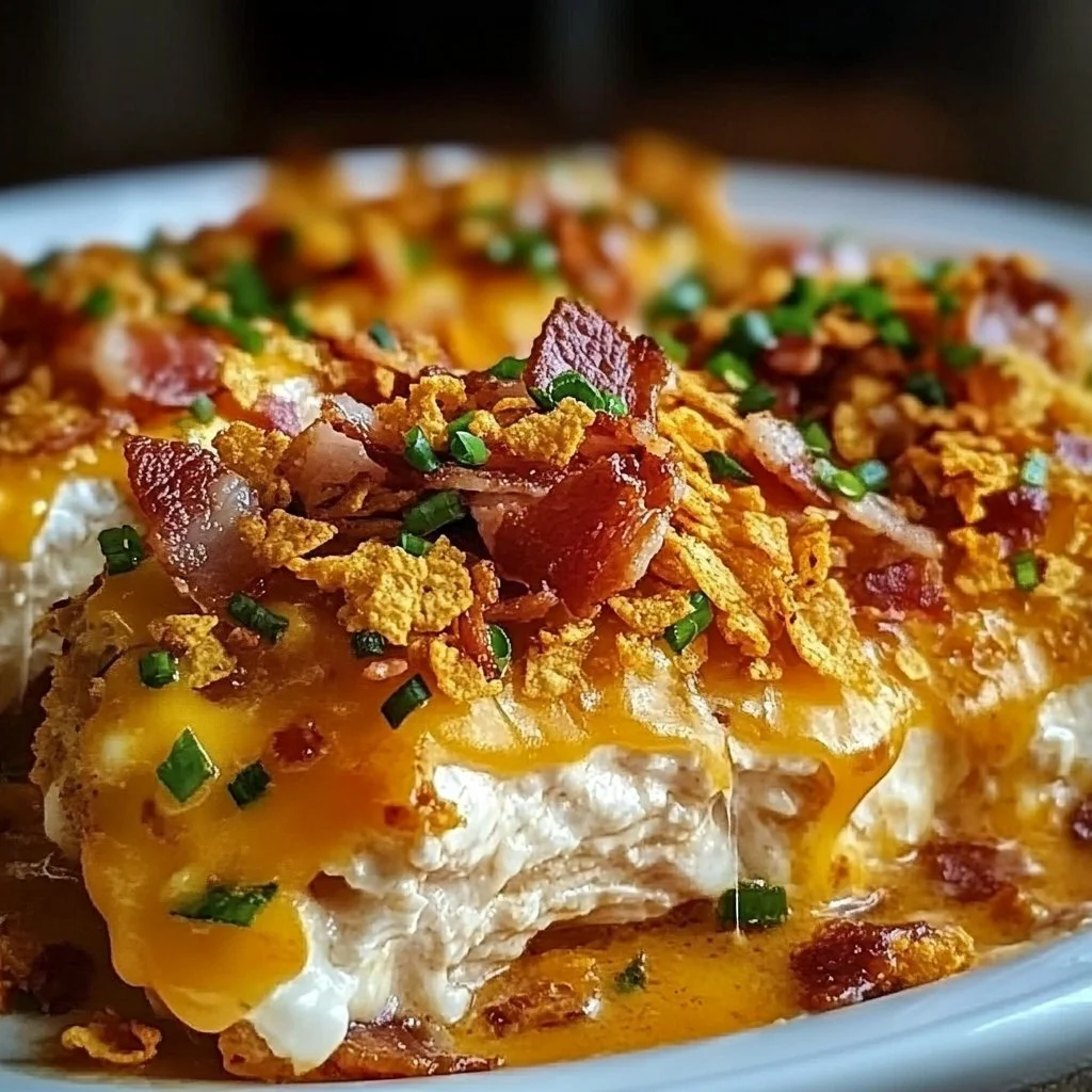 Cheese and Bacon Stuffed Doritos Chicken