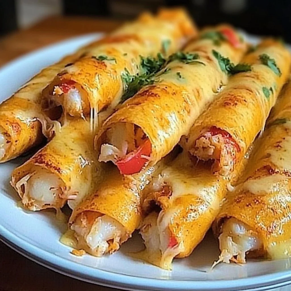 Crab And Shrimp Queso Taquitos
