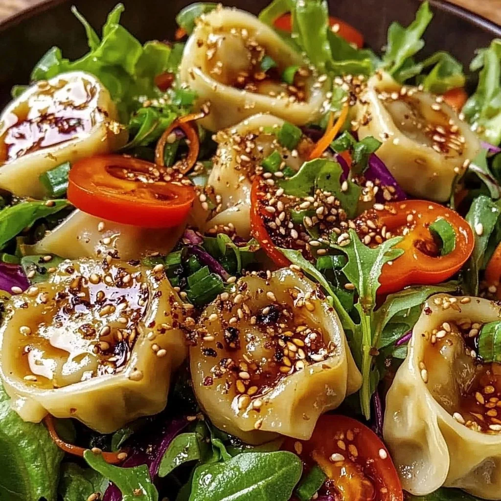 Crispy Dumpling Salad with Soy Dressing