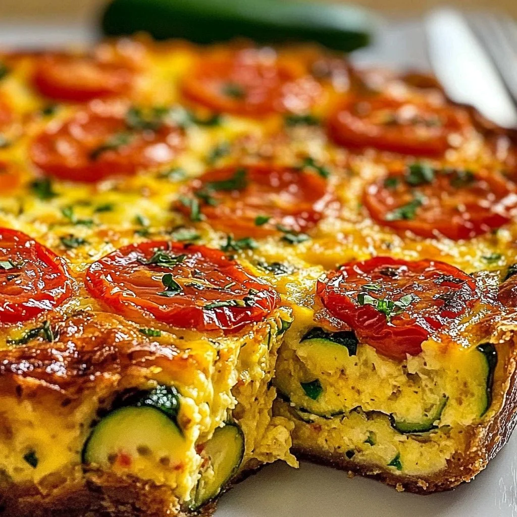 Crustless Zucchini Tomato Quiche