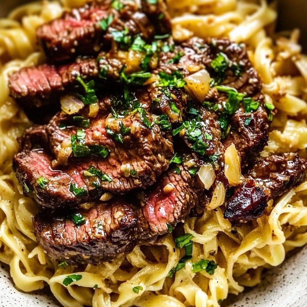 Garlic Butter Steak Lightning Noodles