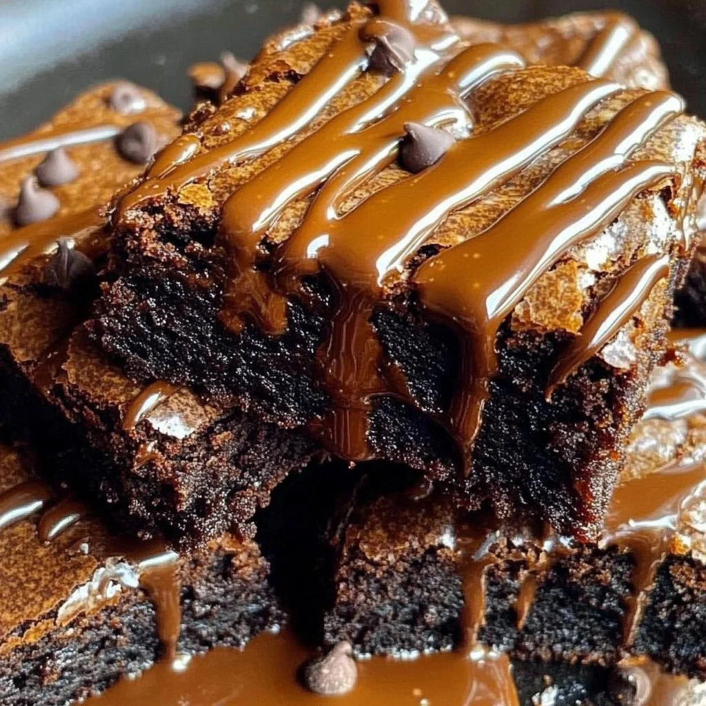Spiced Gingerbread Brownies with Velvety Chocolate Drizzle
