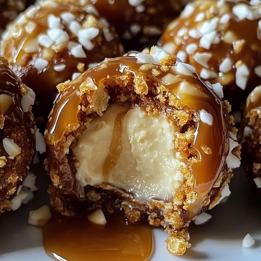 Salted Caramel Pretzel Cheesecake Balls