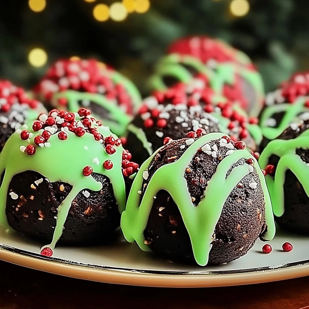 Festive Grinch Oreo Balls