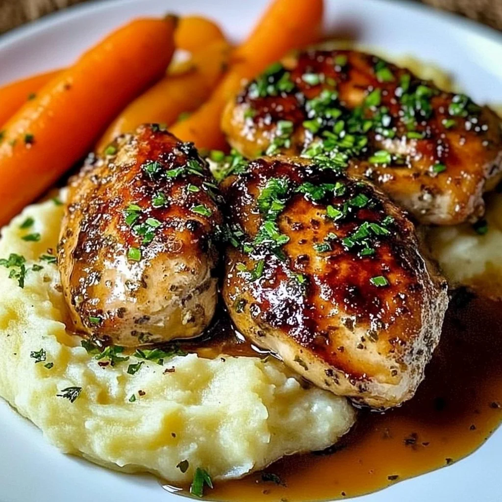 Garlic Herb Chicken with Mashed Potatoes