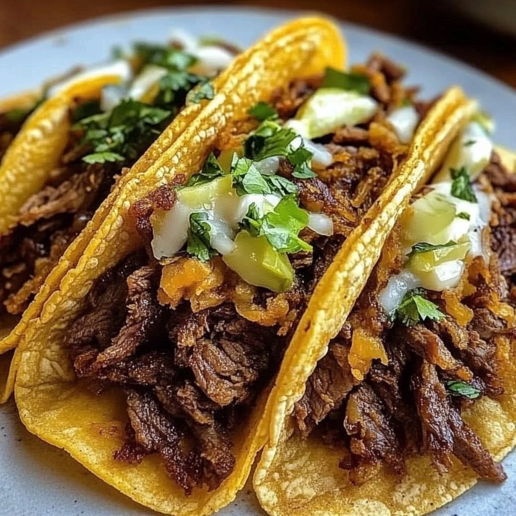 Golden Crispy Beef Tacos