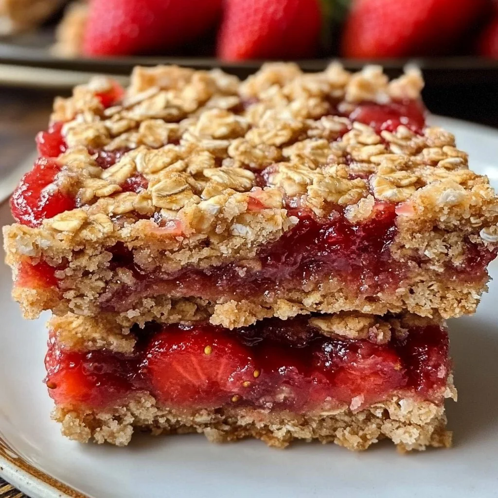 Healthy Strawberry Oatmeal Bars