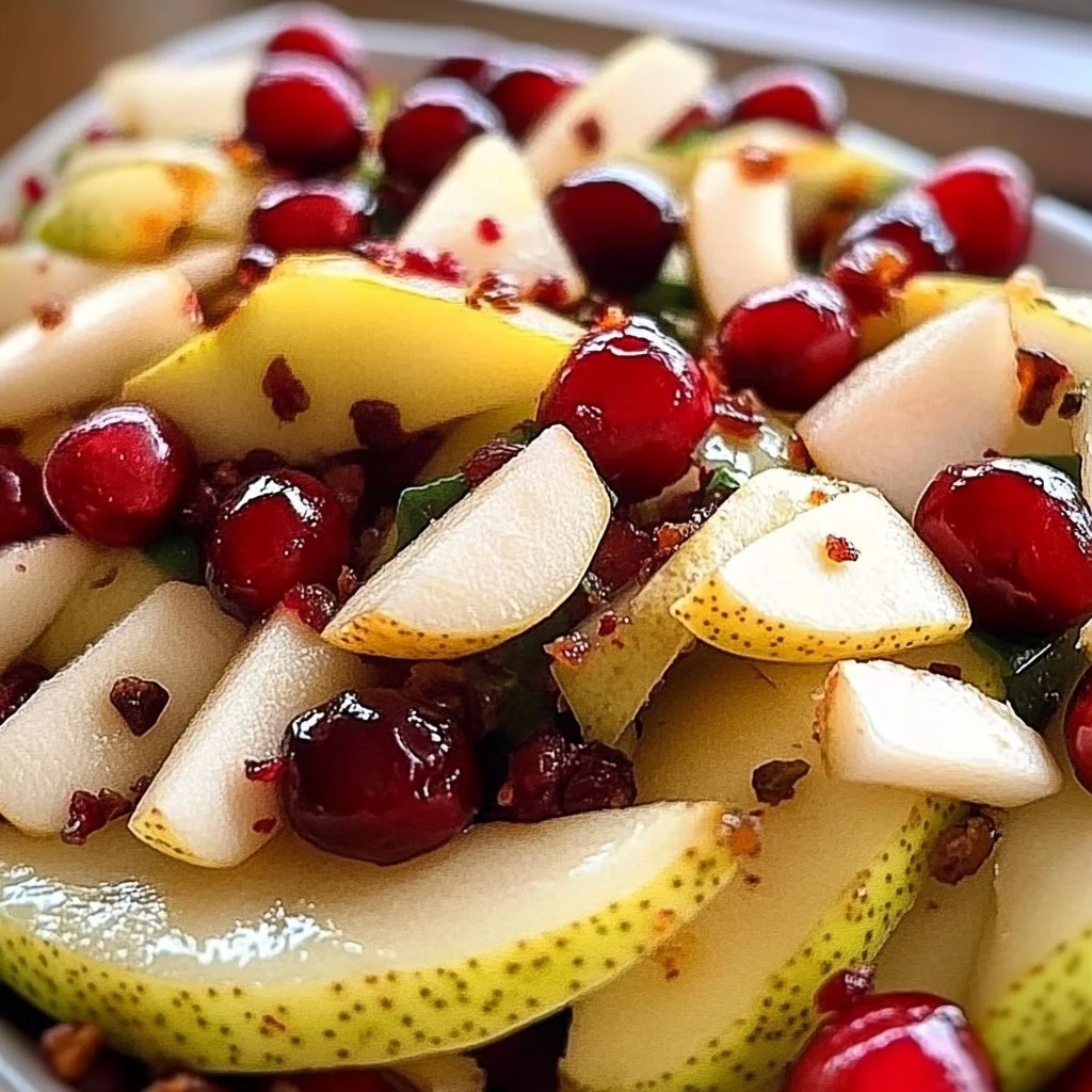 Holiday Pear Cranberry Salad