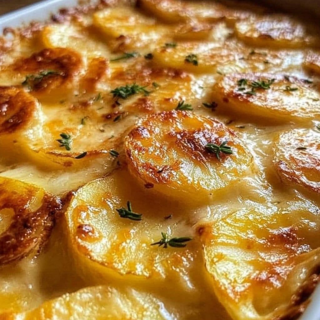 Slow Cooker Cheesy Scalloped Potatoes