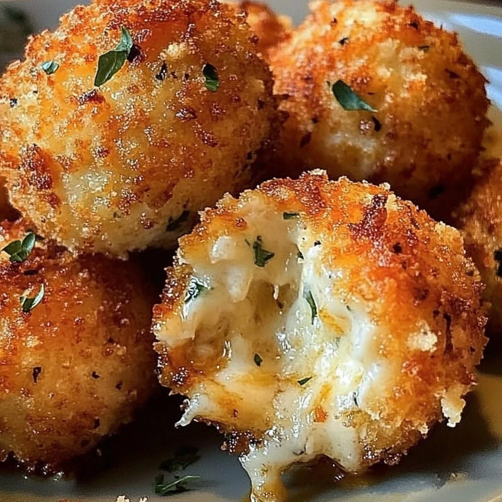 Deliciously baked Parmesan Chicken Bombs ready to be served.