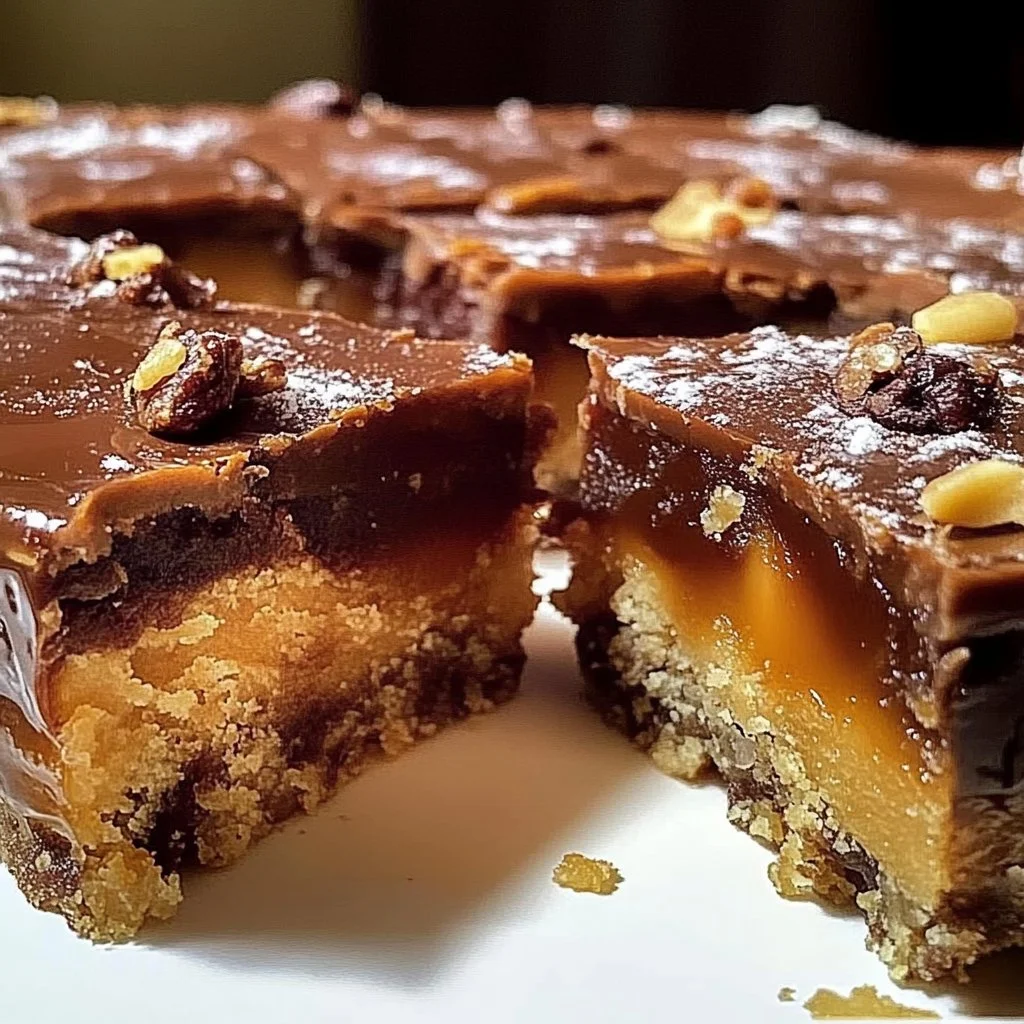 Delicious Knock You Naked Bars stacked on a plate, ready to be enjoyed.