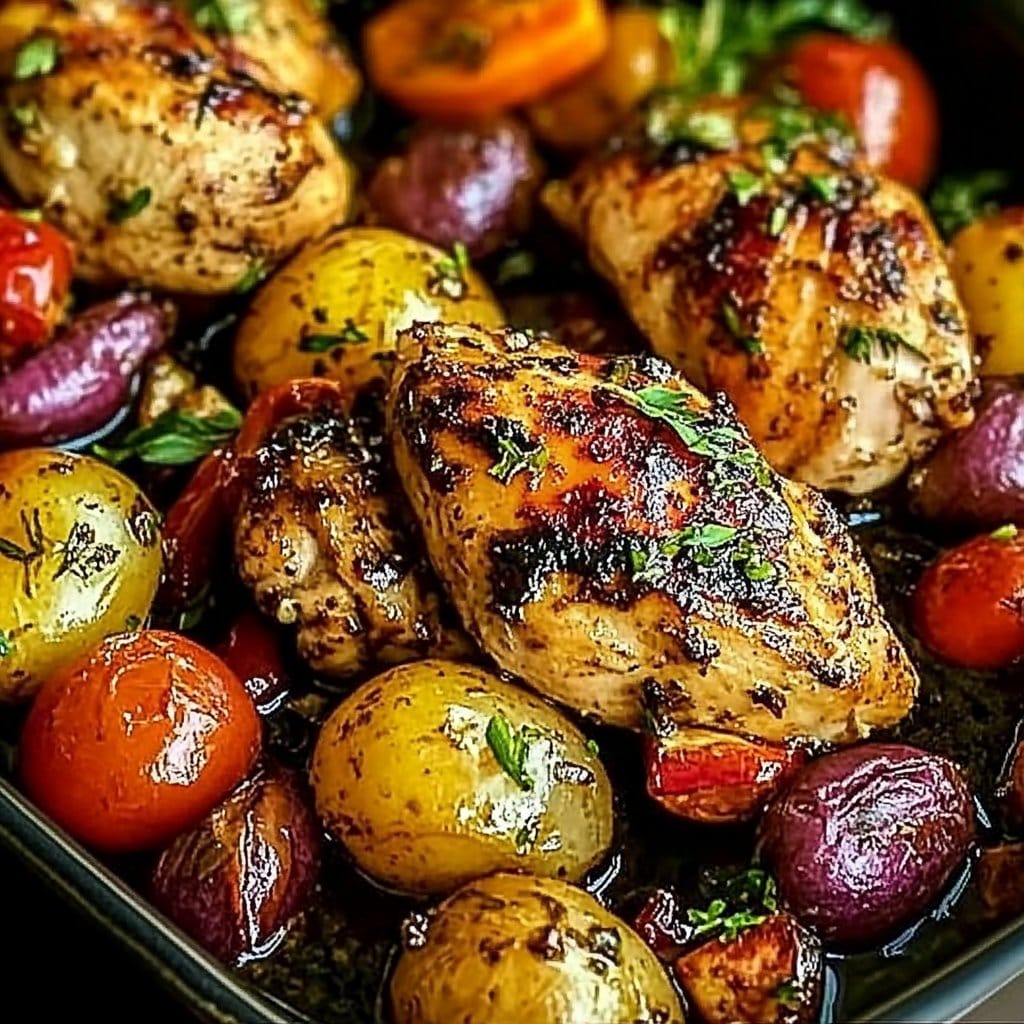 Sheet Pan Balsamic Chicken and Veggies