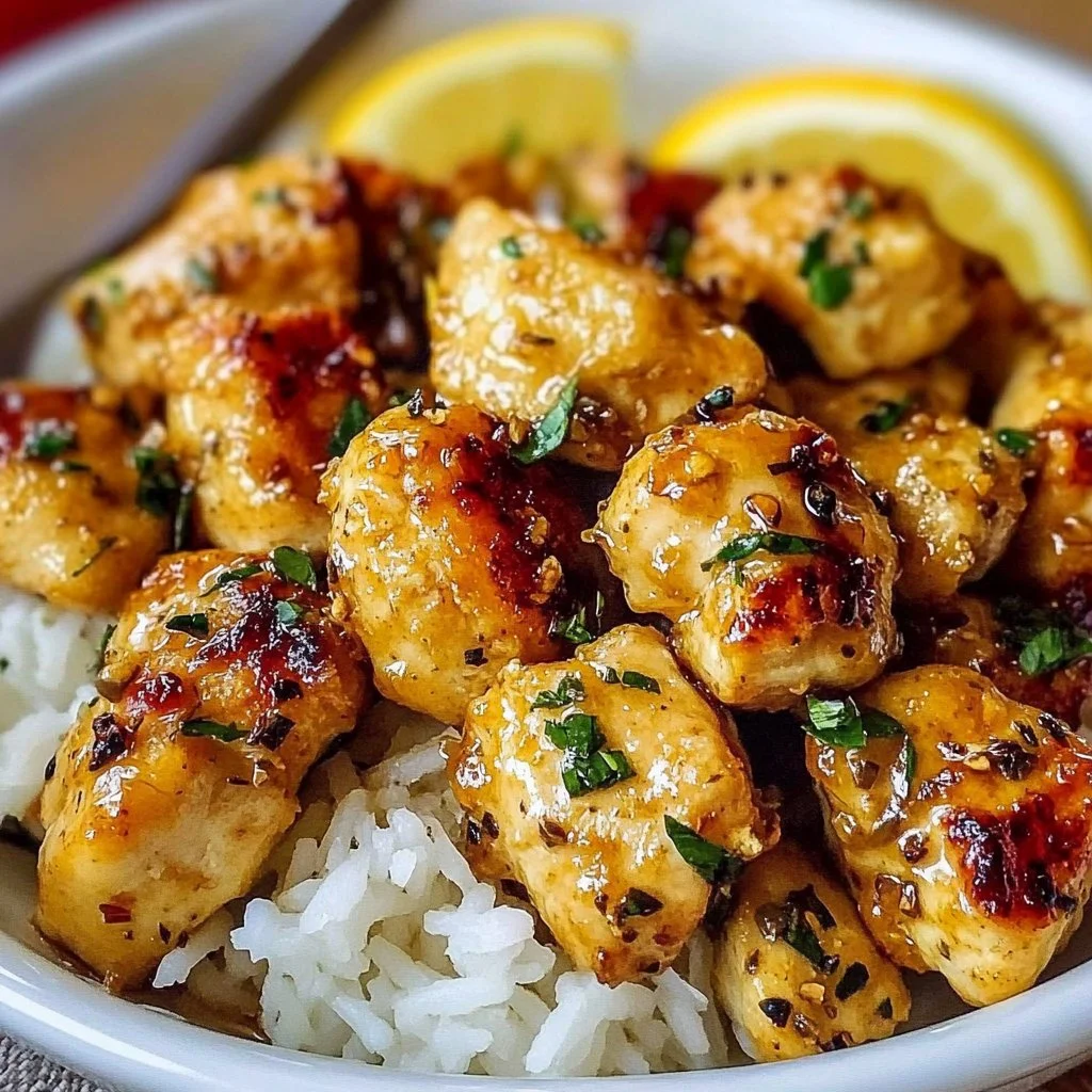 Lemon Garlic Chicken Bites