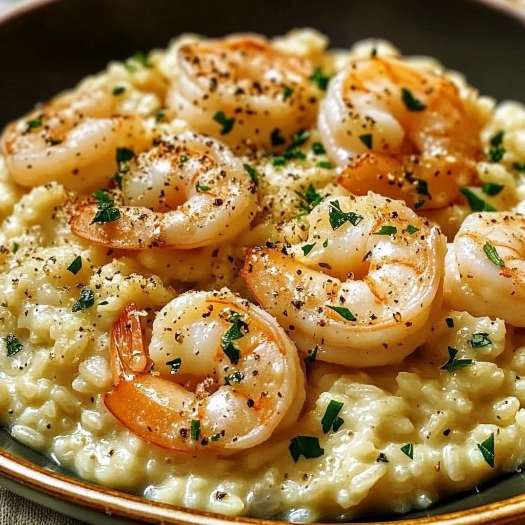 Lemon Garlic Shrimp Risotto