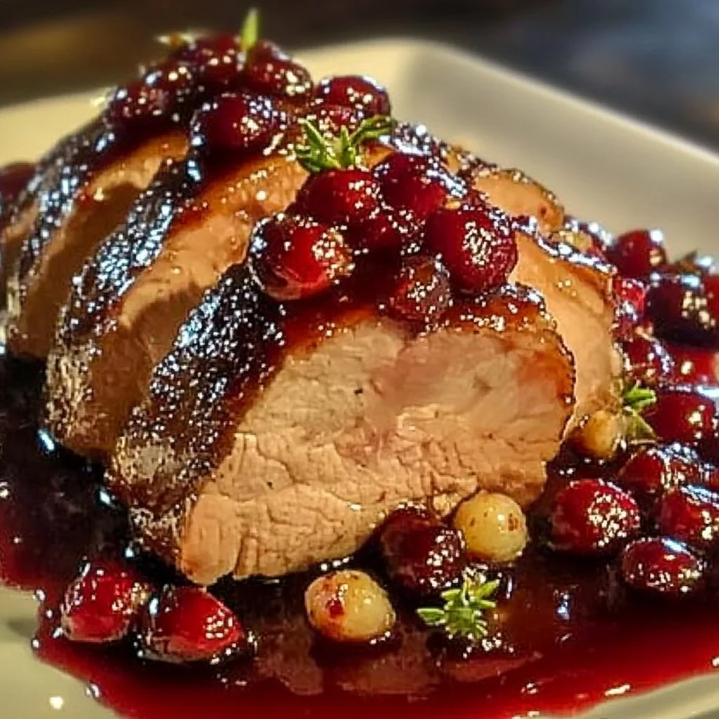 Cranberry Glazed Pork Tenderloin