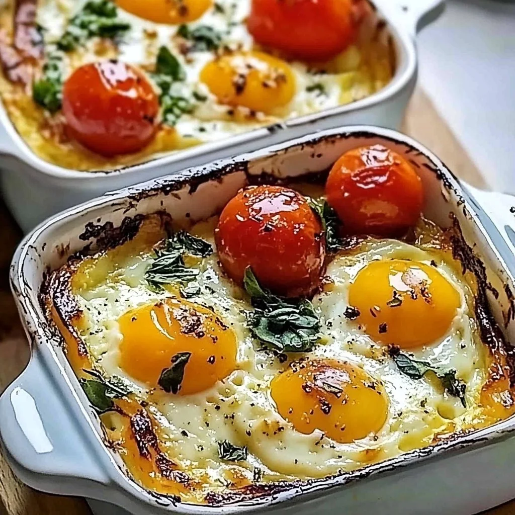 Mediterranean Baked Feta Eggs