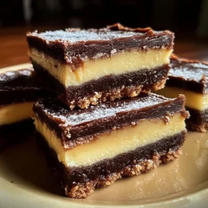 Delicious Nanaimo Bars with layered chocolate, custard, and graham cracker base