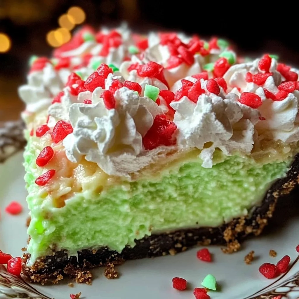 No Bake Grinch Pie