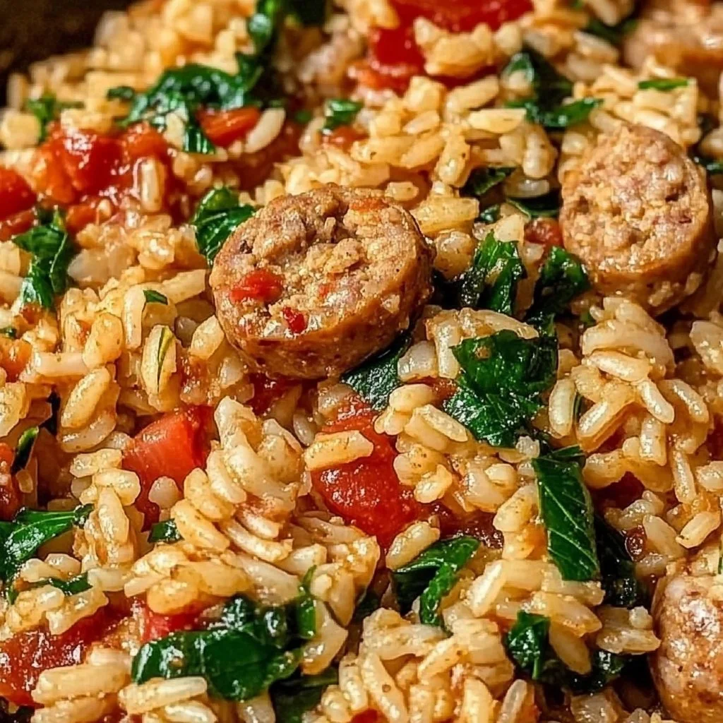 One-Pan Spicy Italian Sausage and Rice