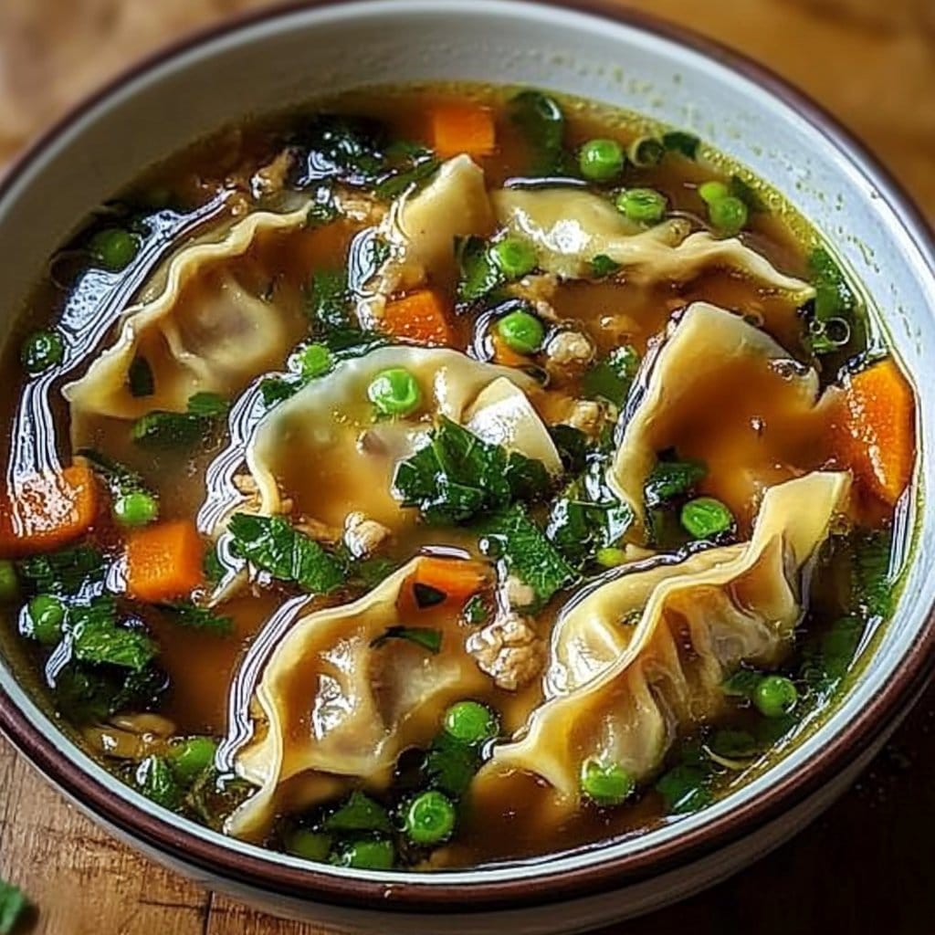 Savory Asian Potsticker Soup