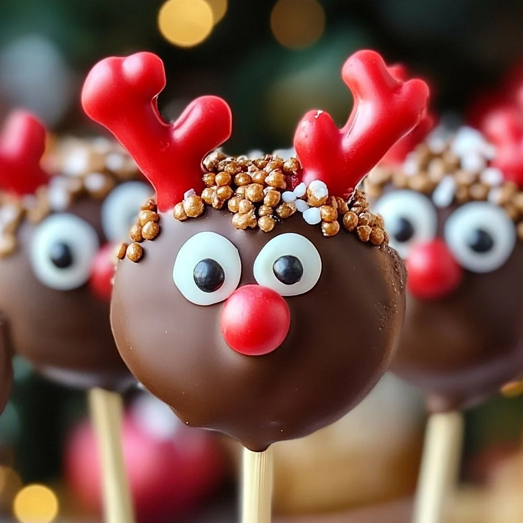 Rudolph Chocolate Cookie Pops