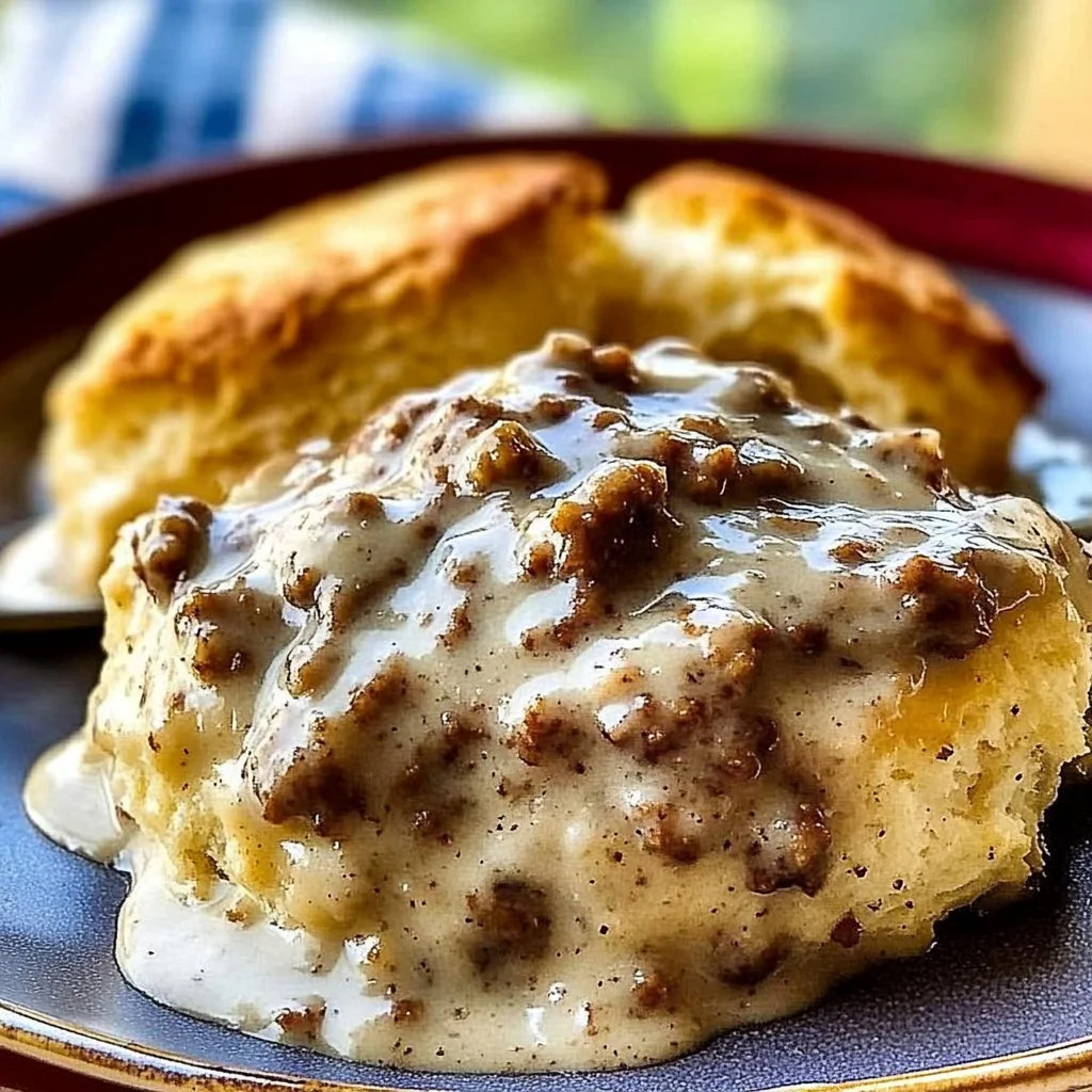 Sausage Gravy and Biscuits