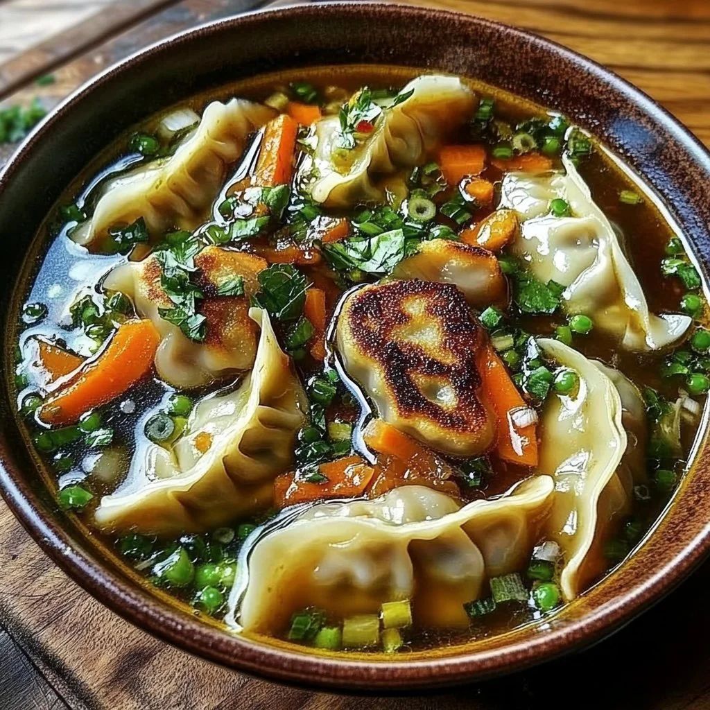Savory Asian Potsticker Soup