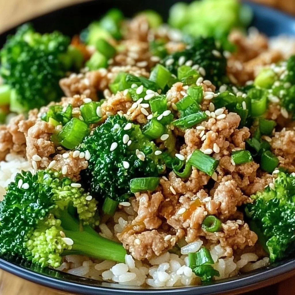 Sesame Ginger Ground Turkey Bowl