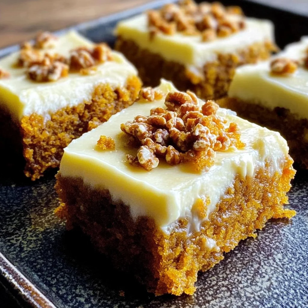 Sheet Pan Pumpkin Bars with Cream Cheese