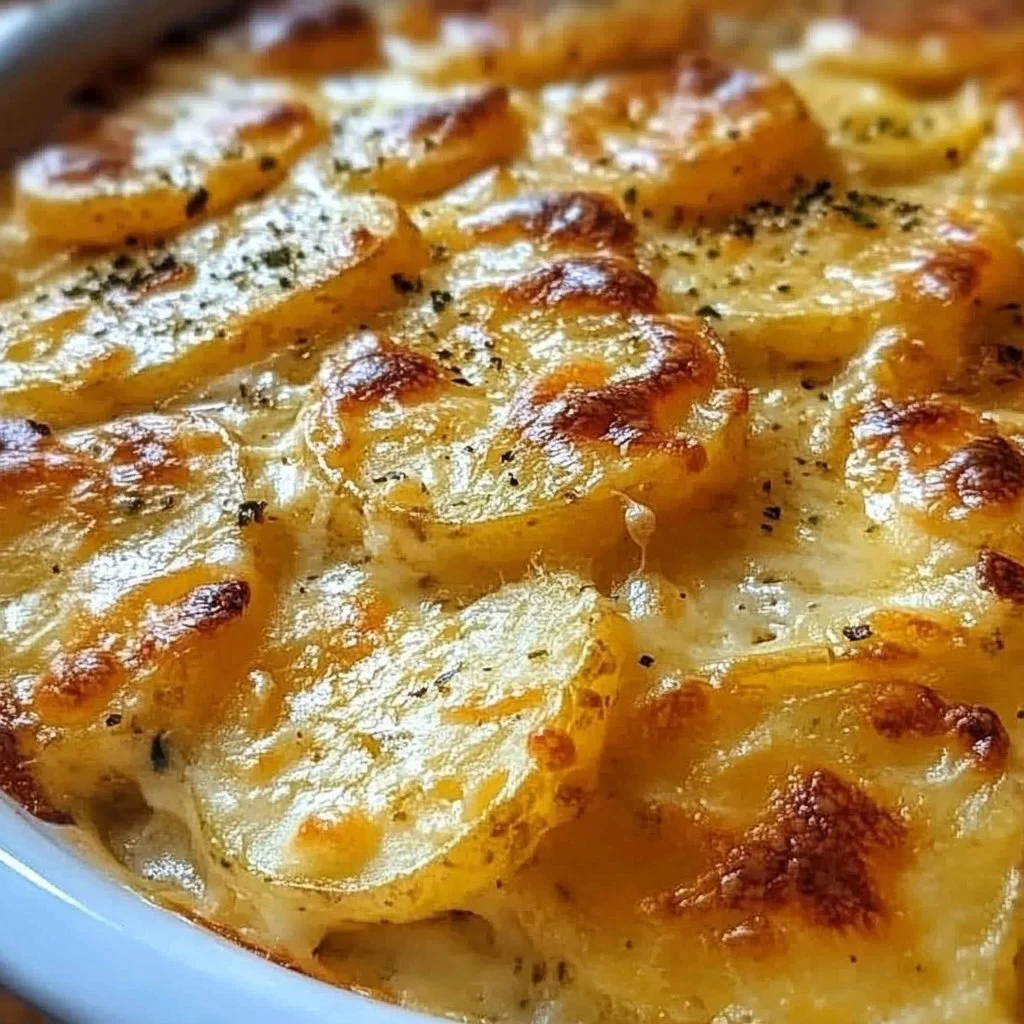 Slow Cooker Cheesy Scalloped Potatoes