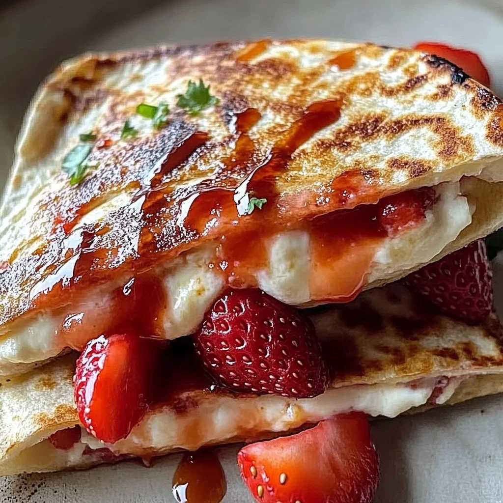 Strawberry Cheesecake Quesadilla Dessert