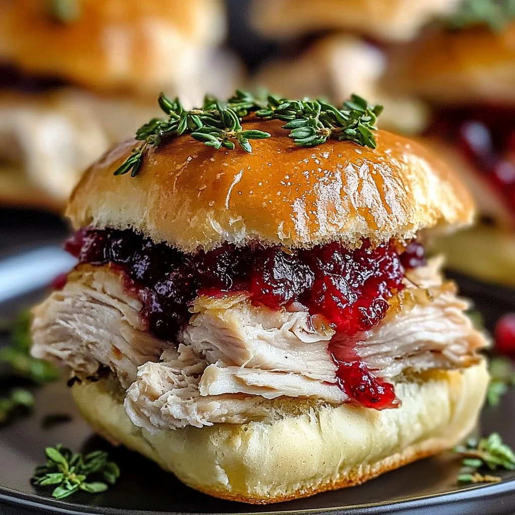 Thanksgiving Leftover Turkey Cranberry Slider