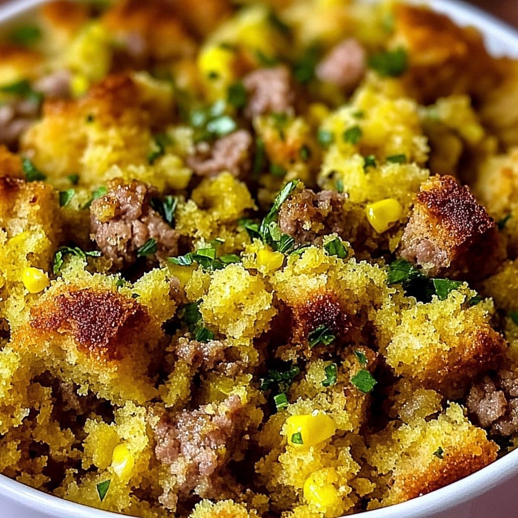 Sausage Southern Cornbread Stuffing