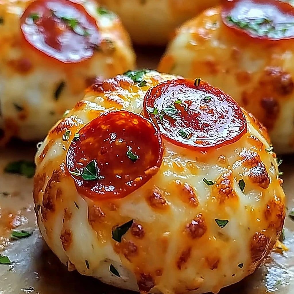 Cheesy Pepperoni Pizza Bombs