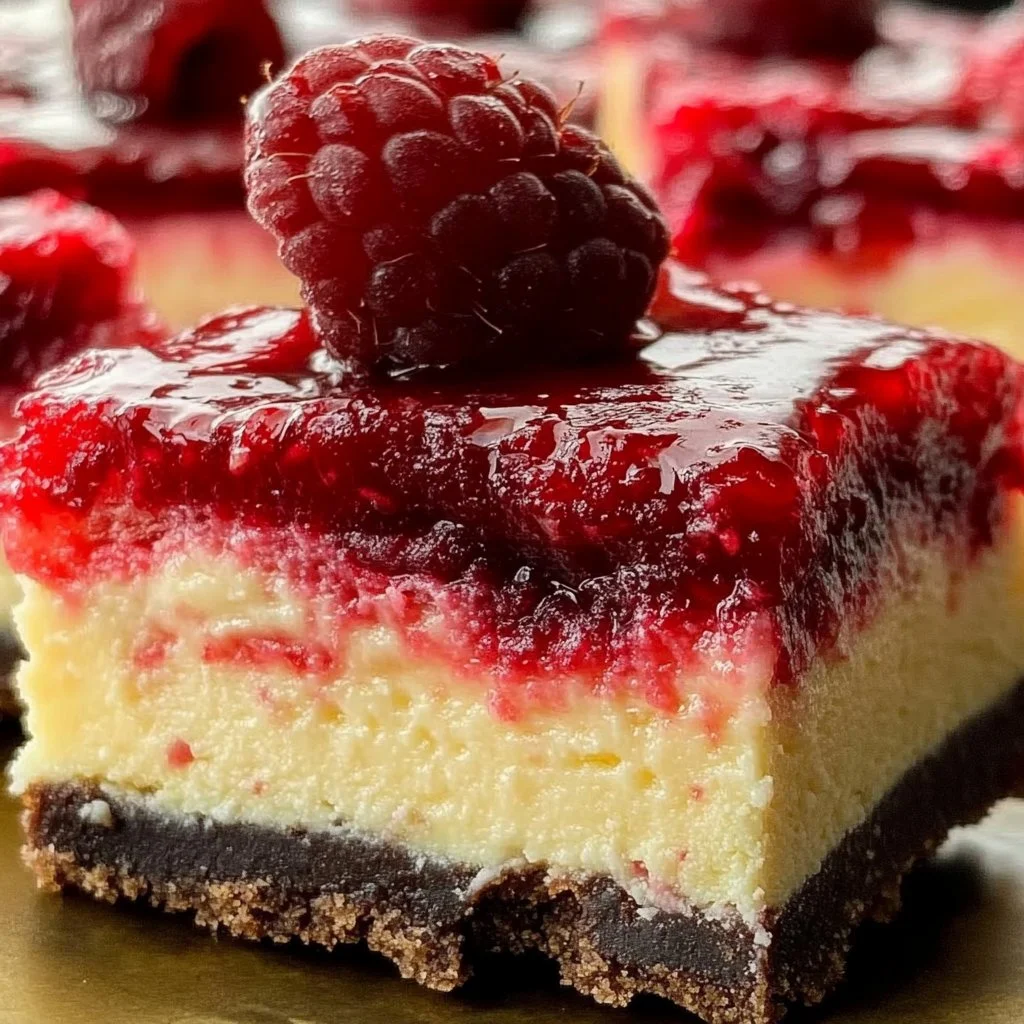 White Chocolate Raspberry Cheesecake Bars