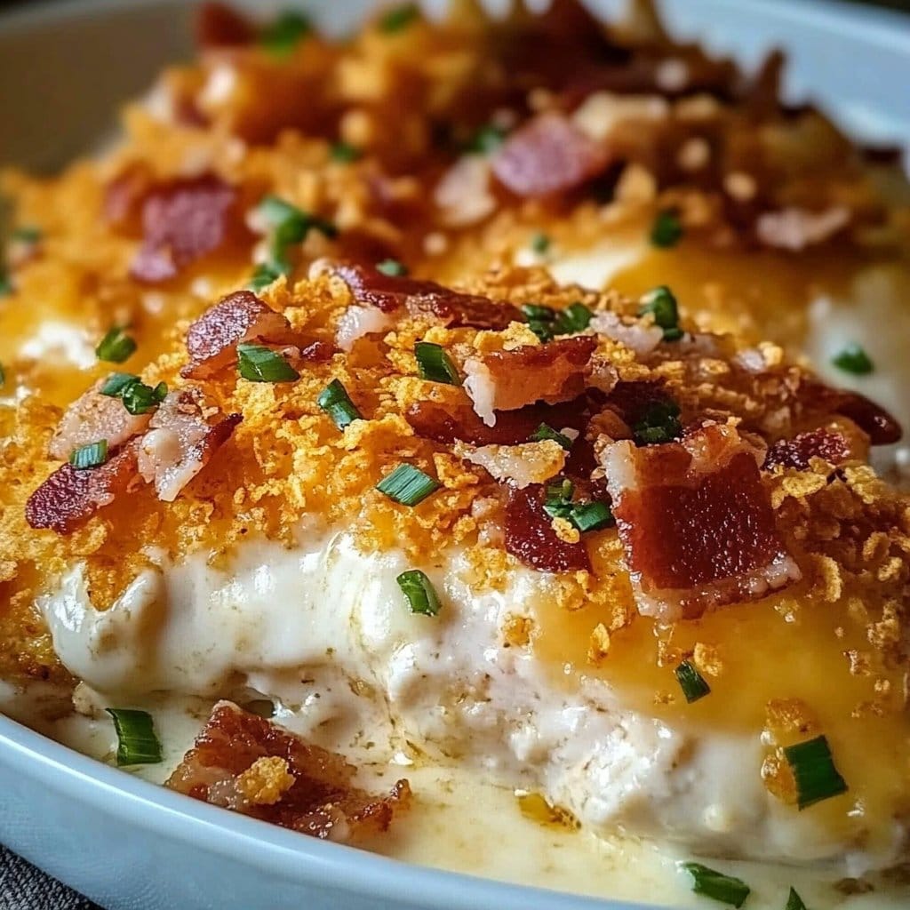 Cream Cheese and Bacon Stuffed Doritos Chicken