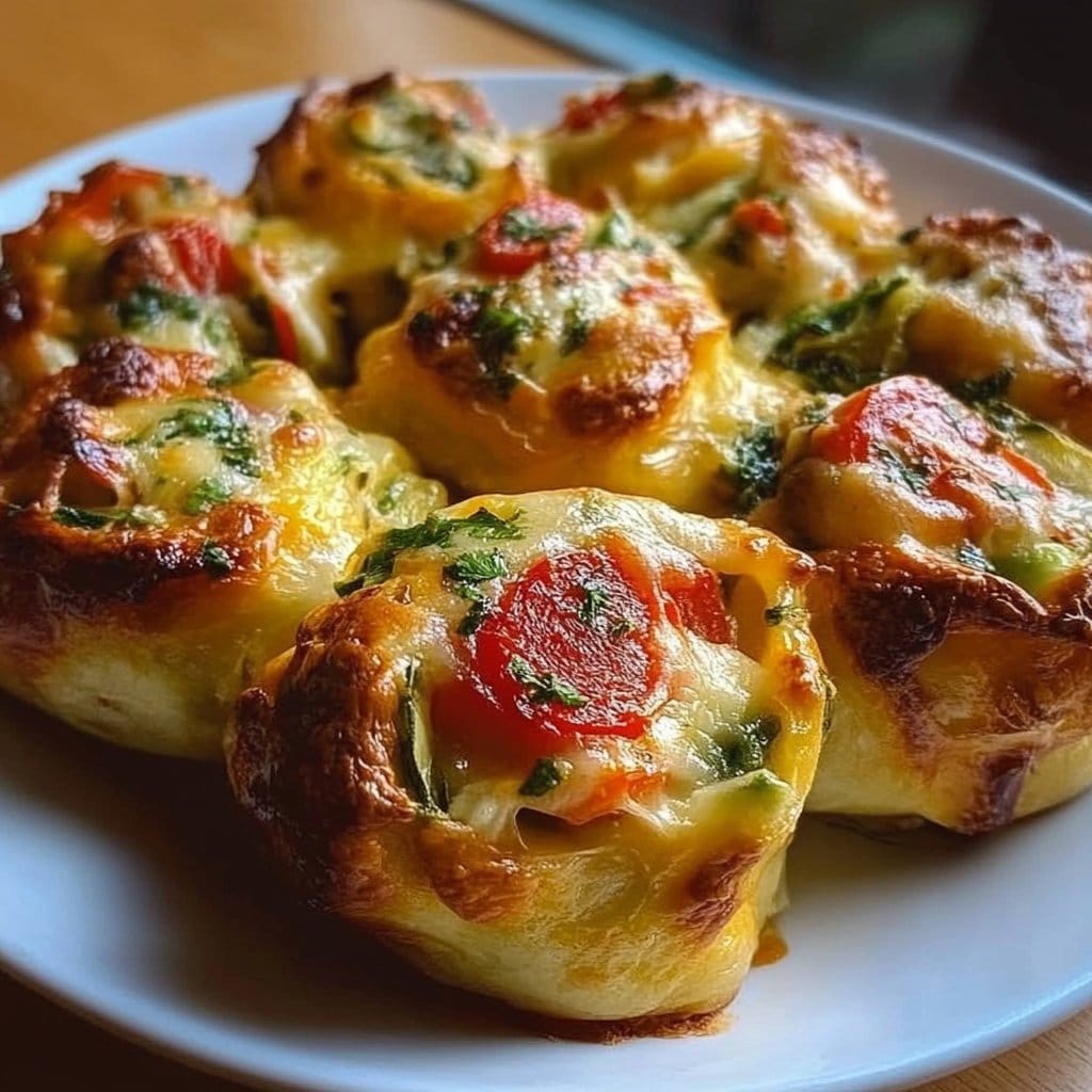 Cheesy Baked Vegetable Rolls