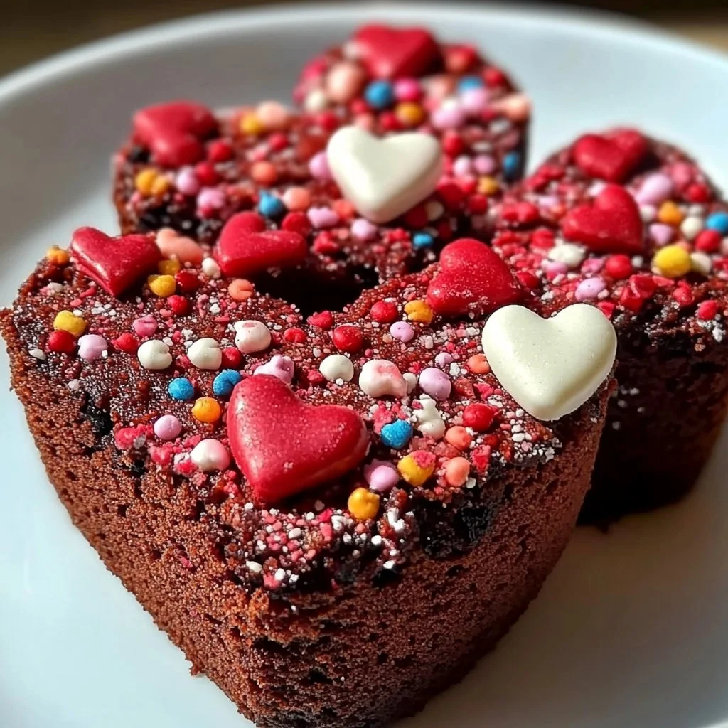 Couple baking Valentine's treats together at a bakery