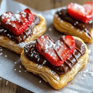 Strawberry Nutella Puff Pastry Hearts