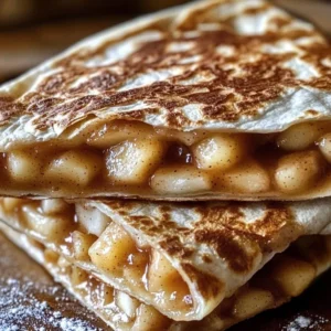Delicious Apple Cinnamon Breakfast Quesadillas served on a plate.
