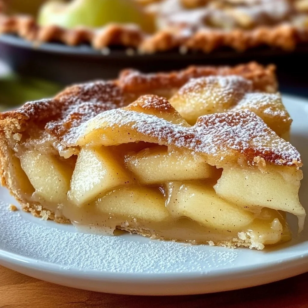 Apple pie with pudding