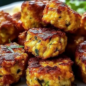 Baked sweet potato zucchini tots on a plate with dipping sauce