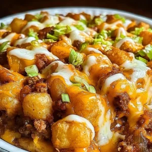 Delicious Big Mac Tater Tot Casserole with beef, cheese, and special sauce