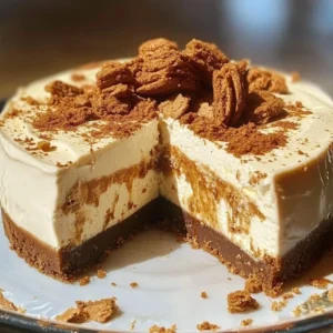 Decadent Biscoff Cookie Cheesecake with 7 delicious layers