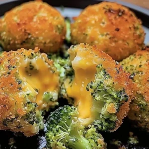 Plate of delicious broccoli cheese rounds ready to be served