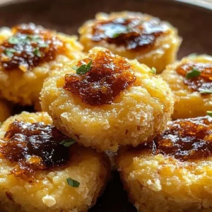 Cheesy thumbprint appetizer topped with herbs and spices
