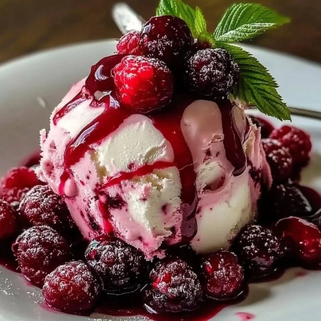 Cherry Raspberry Semifreddo