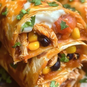 Delicious Chicken Chimichanga served with toppings