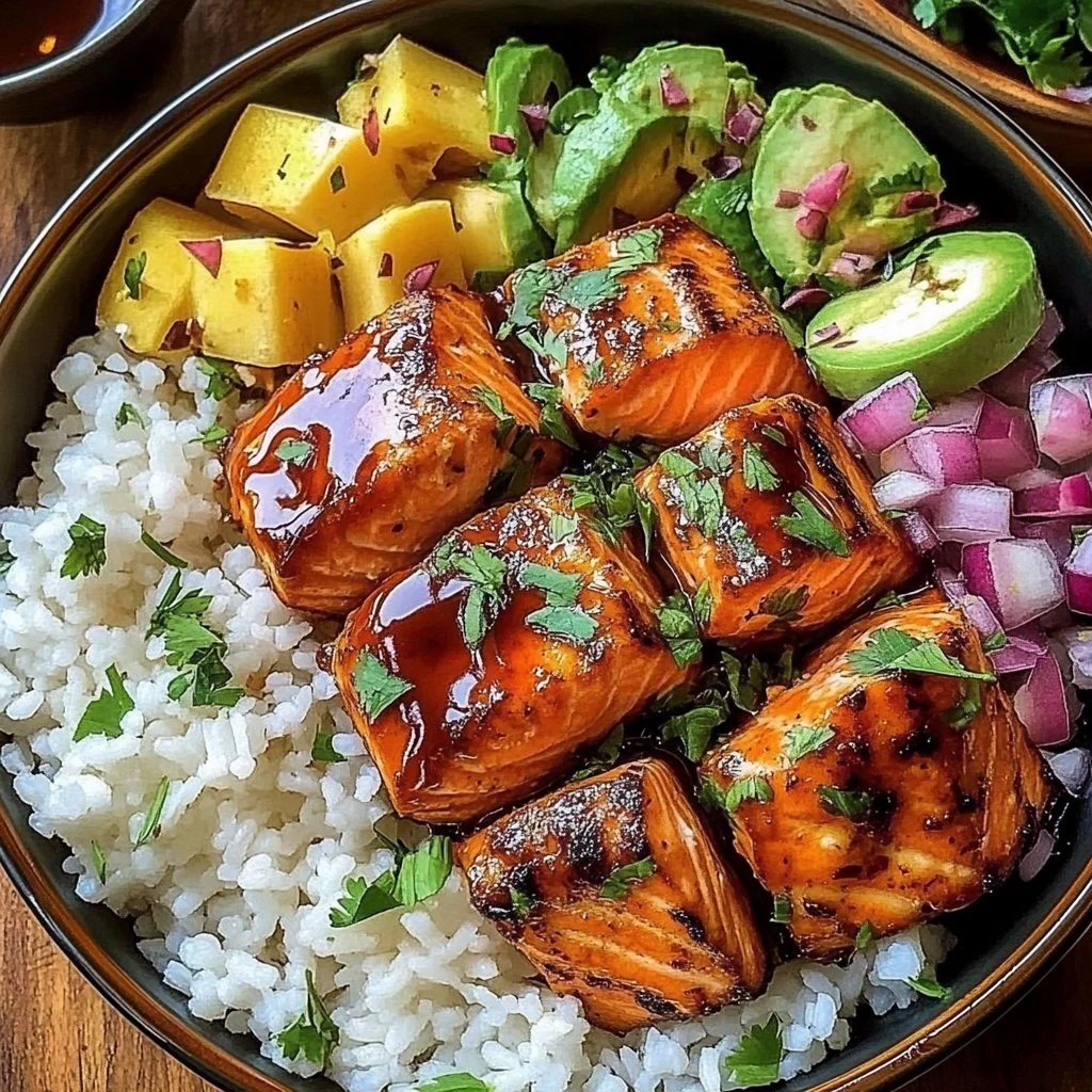 Chipotle Honey Salmon Bowls